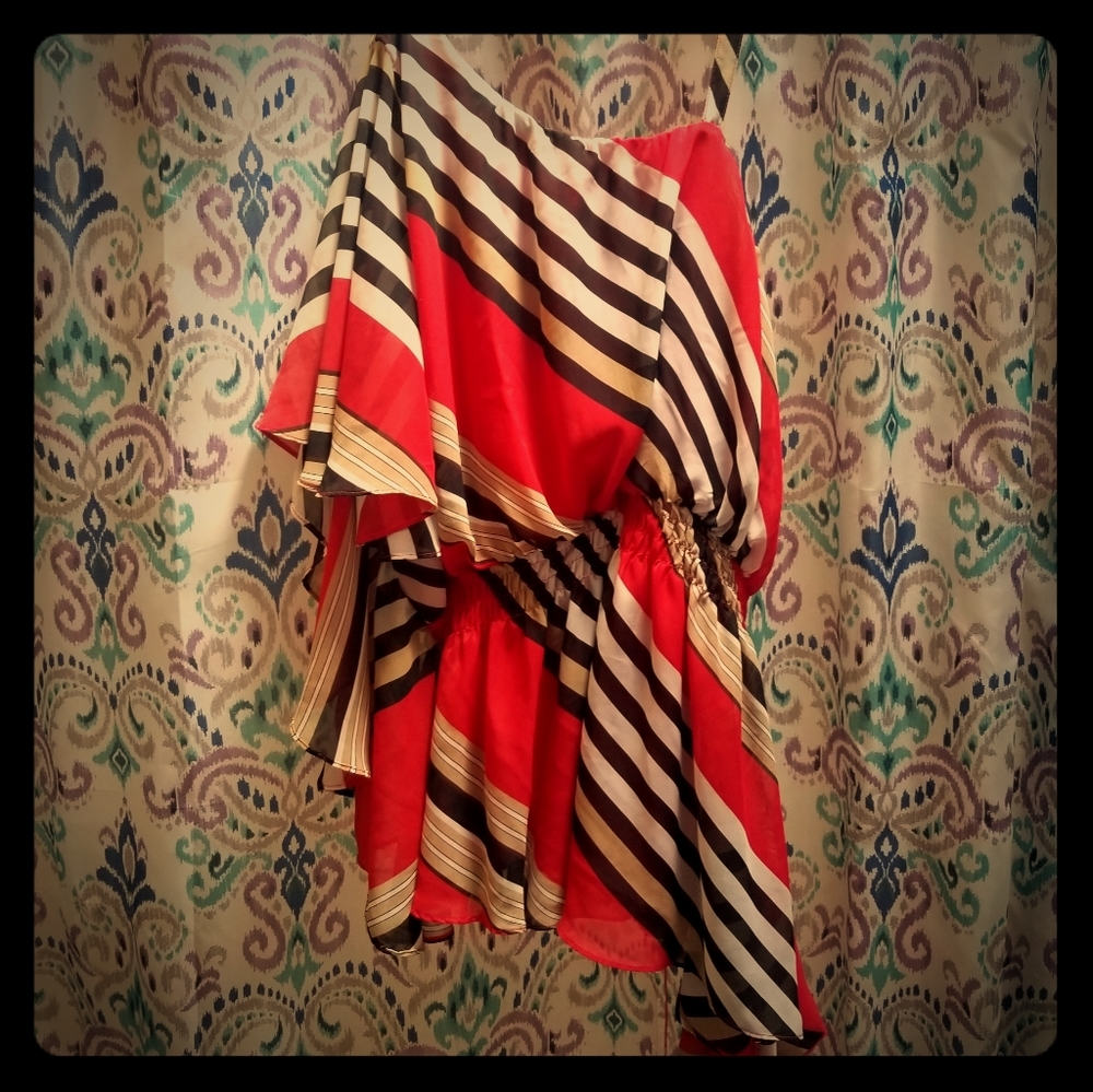 Ashley Stewart blouse multi color